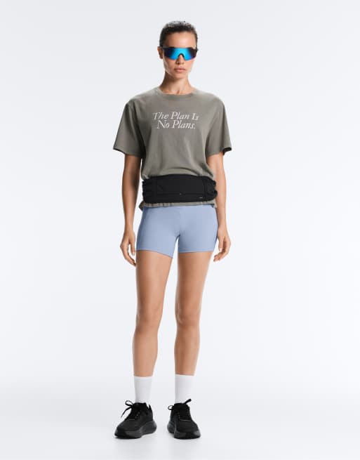 OYSHO - Short ultra court taille haute avec poches et compression de 10 cm - Bleu, 5 de 7