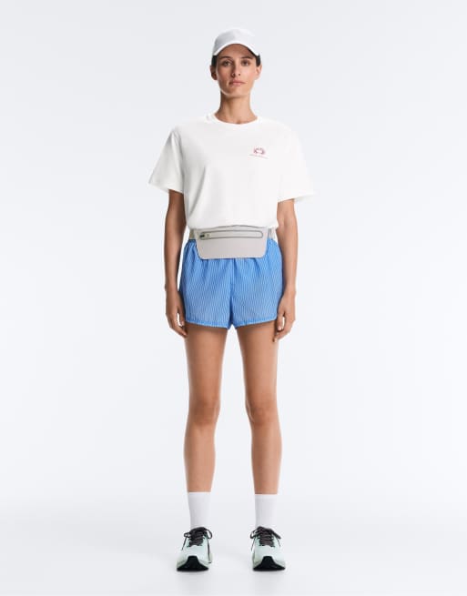 OYSHO – Shorts aus Funktionsmaterial in Blau mit Streifen, 2 von 4