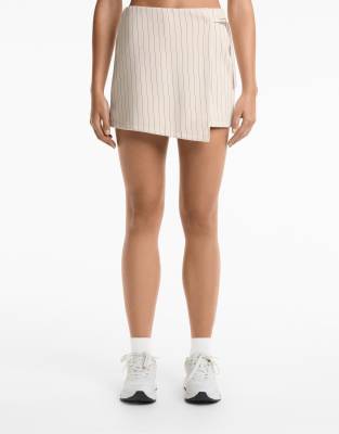 Oysho - Skort mit weichem Modal in Ecru und Bindedetail-Neutral
