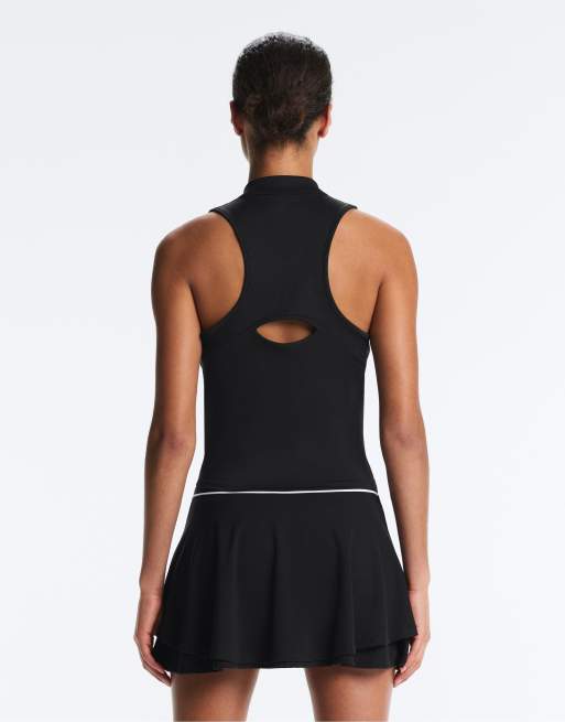 OYSHO Sleeveless half-zip t-shirt in black, 2 of 4