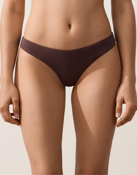 OYSHO - Slip bikini a perizoma marrone - view 1