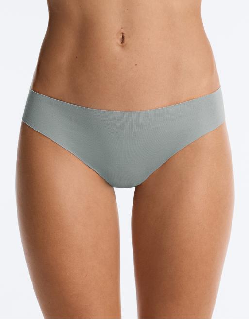 OYSHO - Slip classico invisibile in misto cotone blu e verde, 2 di 7