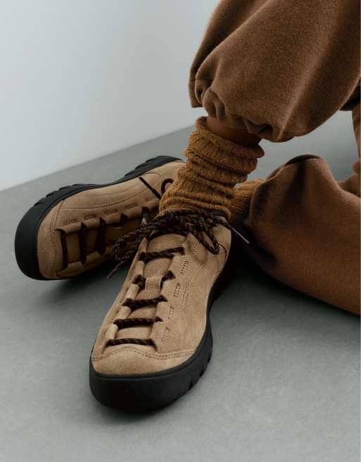OYSHO Sneaker aus Spaltleder in Beige, 4 von 7
