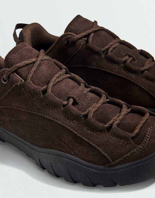 OYSHO Sneaker aus Spaltleder in Braun, 4 von 6