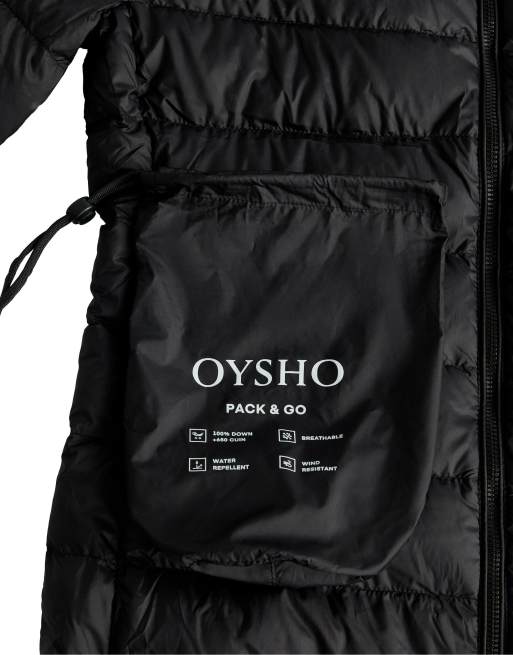 OYSHO - Sort kort dynejakke i 100% dun, 6 af 7