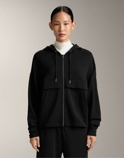 OYSHO - Sort sweatshirt med lynlås i blød modal - view 1