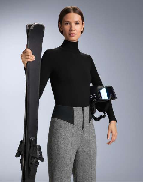 OYSHO - Sort T-shirt i sømløs merinould - view 1