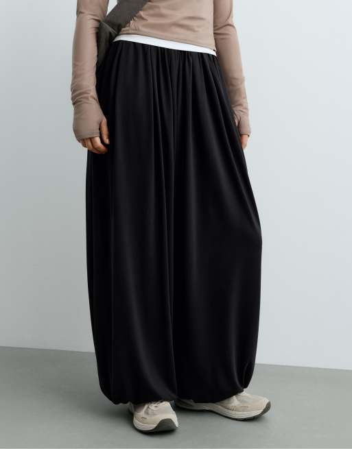 OYSHO - Sorte ballonbukser i modalblanding, 2 af 7