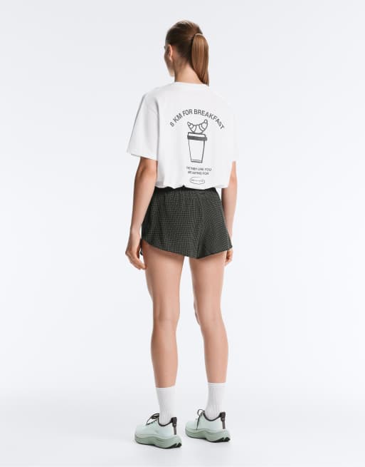 OYSHO - Sorte og hvide løbeshorts, 3 af 4