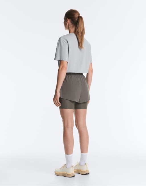 OYSHO - Sorte tekniske 2-i-1-shorts med mellemhøj talje, 2 af 4