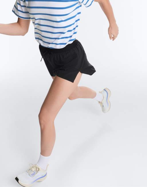 OYSHO - Sorte tekniske shorts med mellemhøj talje på 7 cm, 4 af 4