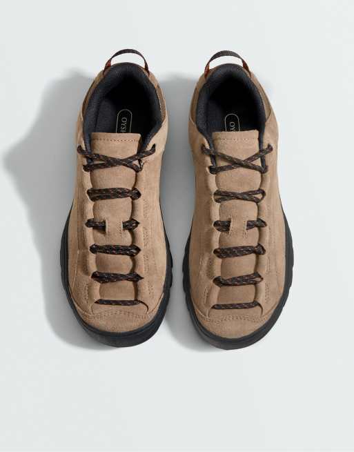 OYSHO Split-leather trainers in natural, 3 of 5