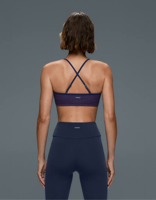 OYSHO Sport-BH mit geringem Halt und Streifen in Rot, 2 von 5