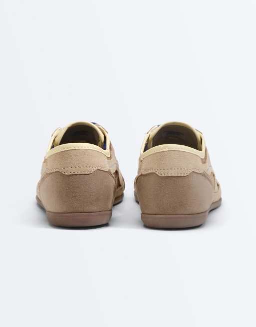 OYSHO – Sport-Sneaker aus Leder und Netzstoff in warmem Braun, 4 von 4