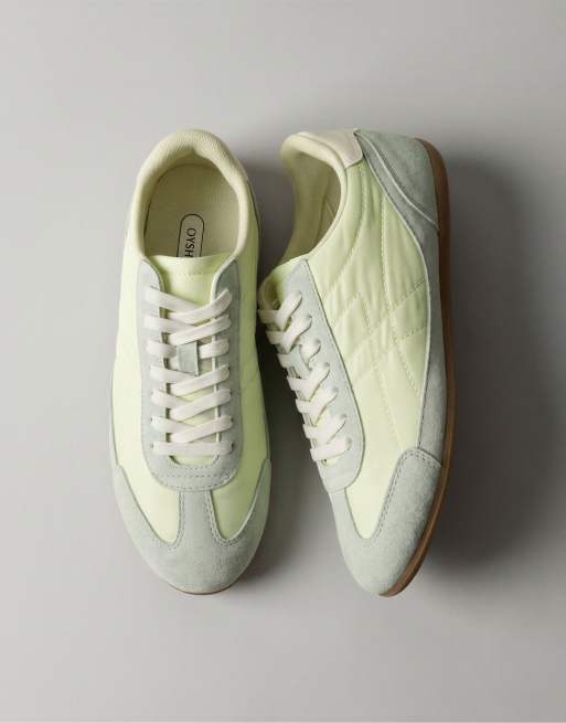 OYSHO - Sport - Sneakers verdi in pelle combinata e tessuto a rete, 7 di 7