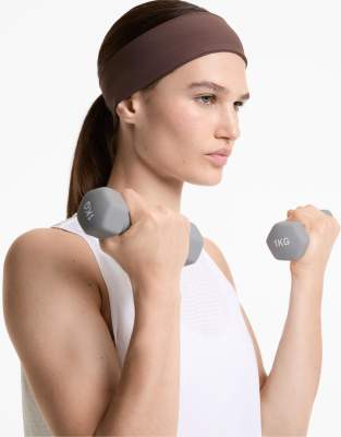 OYSHO - Sport-Stirnband in Braun, 6 Breite-Brown