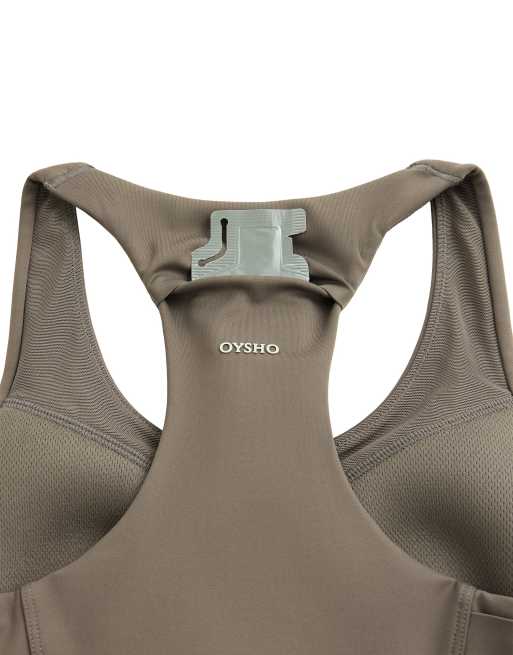OYSHO sports-BH med medium støtte, hurtigttørrende og lommer i kul, 6 af 7