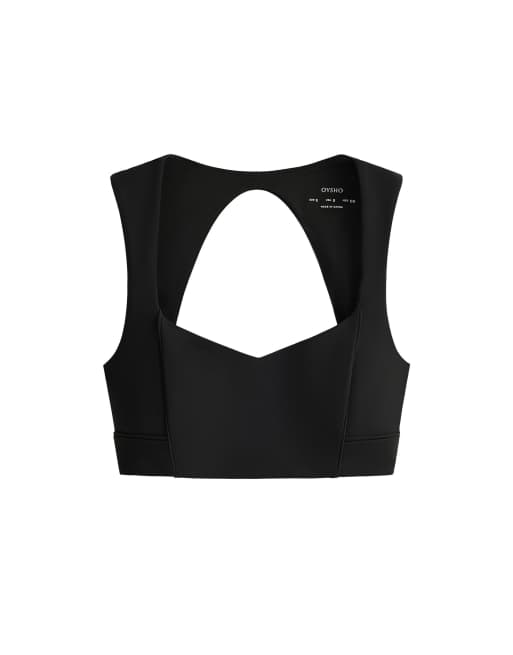 OYSHO sports-BH med medium støtte og åben ryg i sort, 6 af 6