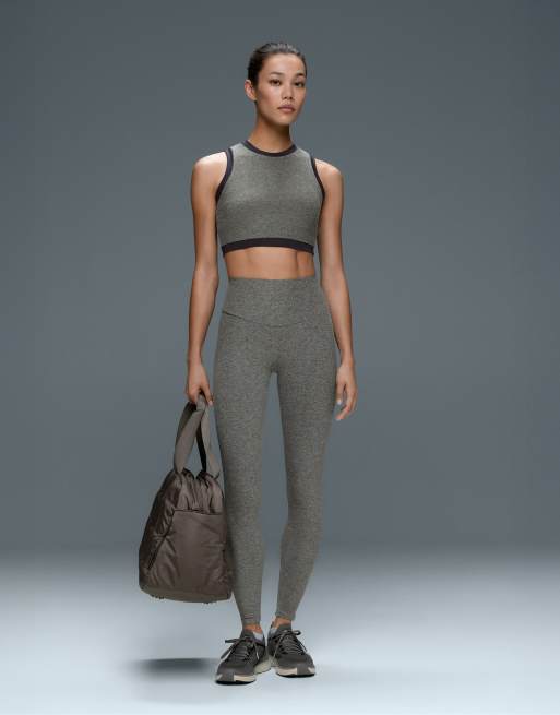 OYSHO Sports bra, medium support, marl contrast in grey, 3 of 7