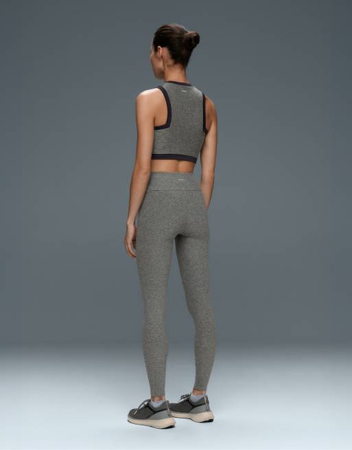 OYSHO Sports bra, medium support, marl contrast in grey, 4 of 7