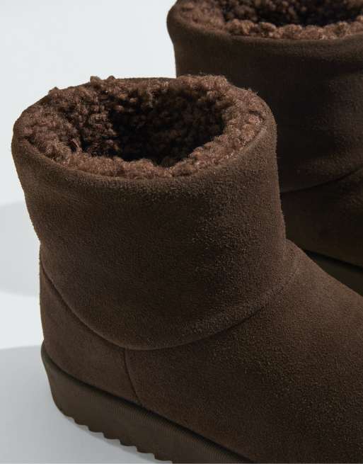 OYSHO stivaletti in pelle marroni, 4 di 6