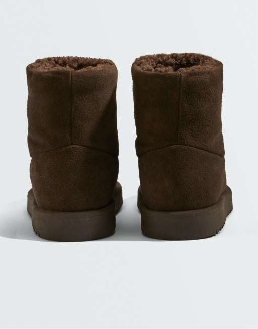 OYSHO stivaletti in pelle marroni, 5 di 6