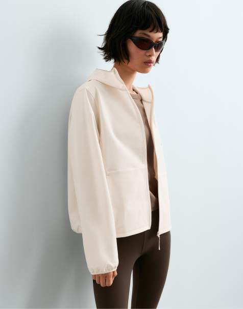 OYSHO Stretch technical jacket in pale ecru - view 1