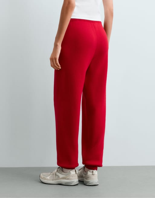 OYSHO Strick-Jogger aus Baumwollmix in Rot, 4 von 6