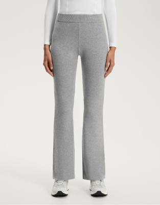 OYSHO - Strick-Schlaghose in Grau-Schwarz