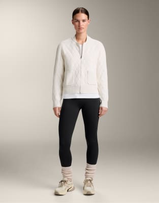 OYSHO - Strickjacke in blassem Ecru mit Agylemuster-Neutral