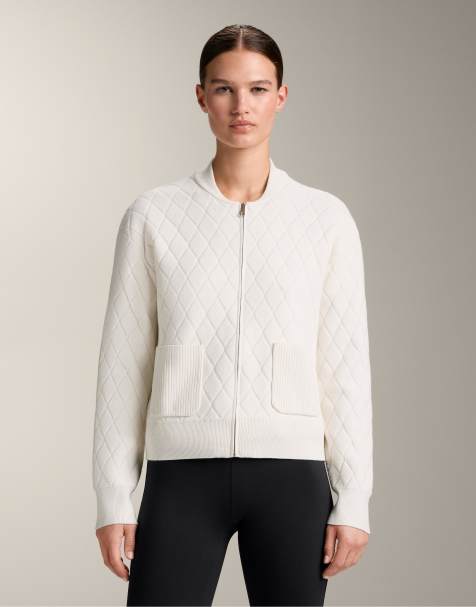 OYSHO – Strickjacke in blassem Ecru mit Agylemuster - view 1