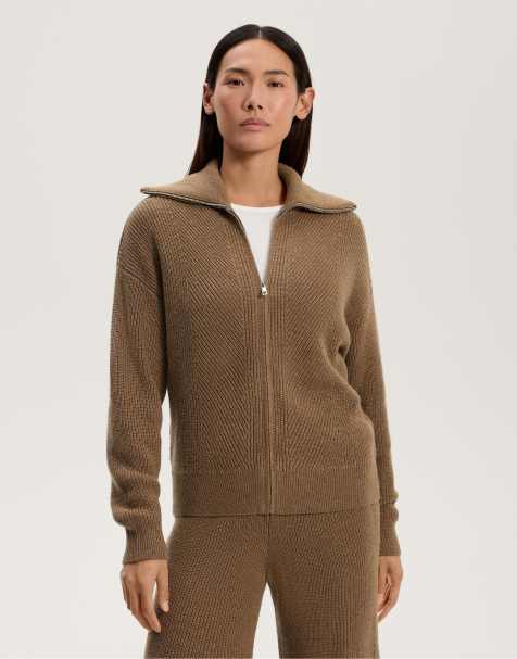 OYSHO – Strickjacke in Gelb mit Reverskragen - view 1