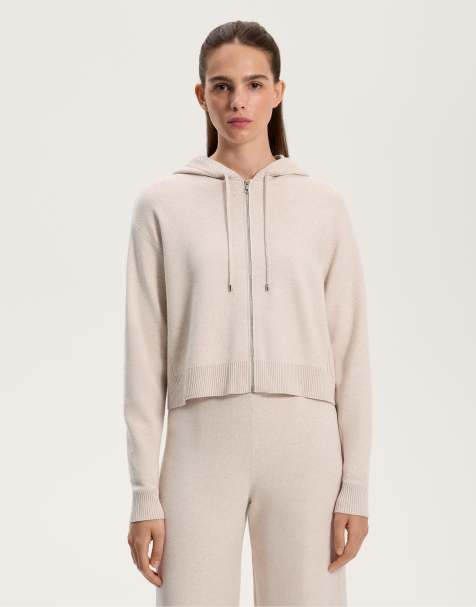 OYSHO – Strickjacke mit Kapuze in Grau - view 1