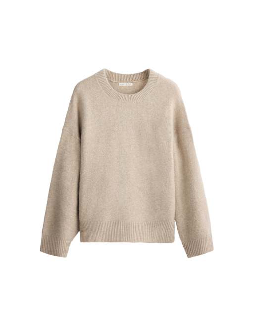 OYSHO Strickpullover mit Rundhalsausschnitt in Mink, 5 von 5