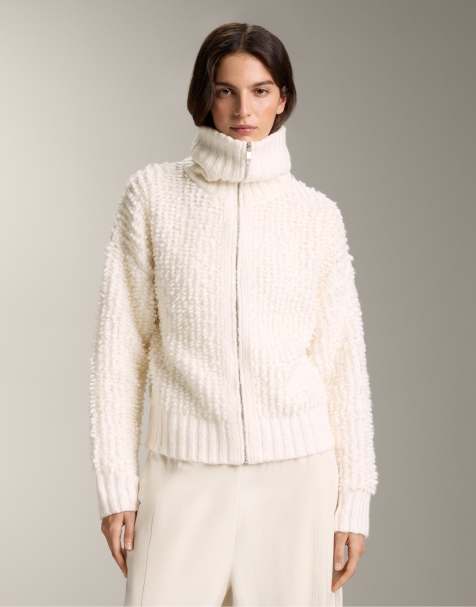 OYSHO – Strukturierte Strickjacke in Ecru - view 1