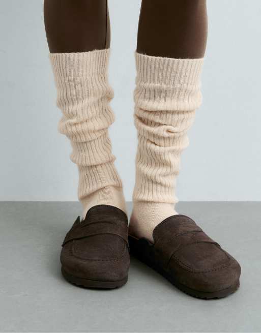 OYSHO Suede clogs in brown, 2 of 7