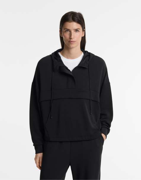 Oysho – Svart, mjuk sweatshirt i modalmix med dragkedja - view 1