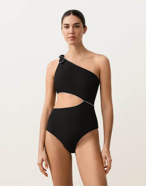 OYSHO – Svart trikini med asymmetriska passpoaler - view 1