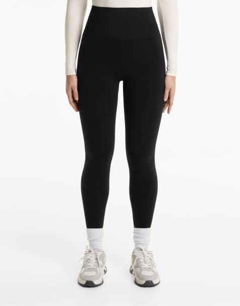 OYSHO – Svarta, extra varma, ankellånga leggings med superhög midja och sömlös design, 70cm - view 1