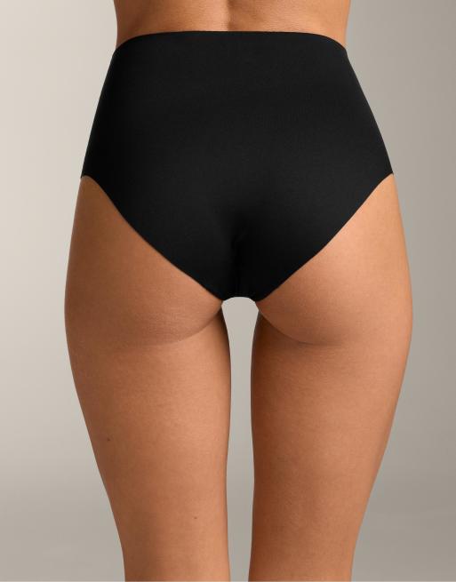 OYSHO – Svarta, klassiska trosor i polyamidmix med osynlig design och medelhög midja, 2-pack, 3 av 4