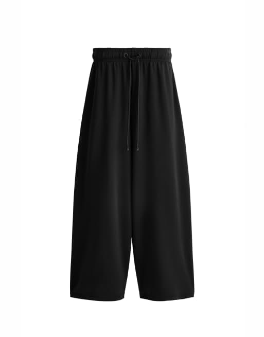 Oysho – Svarta, mjuka, vida byxor i modal med kort design, 5 av 5