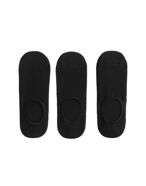 Oysho – Svarta, osynliga sportstrumpor med hög skärning över fotryggen i polyamidmix, 3-pack - view 1