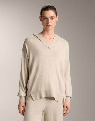 OYSHO - Sweat à capuche en maille fine - Taupe-Gris