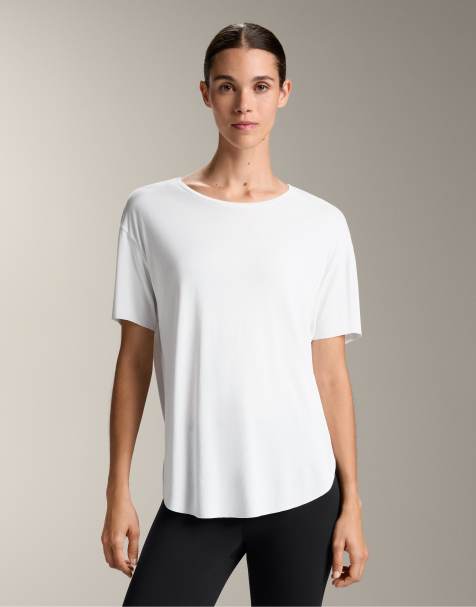 Oysho - T-shirt à manches courtes en modal mélangé - Blanc cassé - view 1