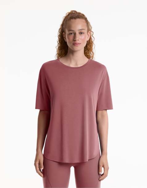 Oysho - T-shirt à manches courtes en modal mélangé - Rosette foncé - view 1