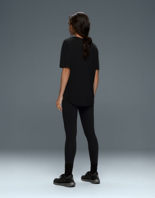 Oysho - T-shirt a maniche corte in misto modal nera, 4 di 6