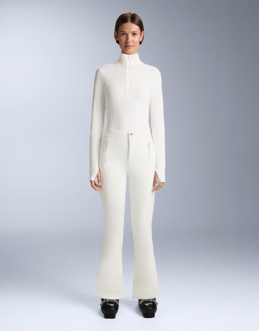 OYSHO - T-shirt base layer bianco sporco con zip corta, 2 di 7