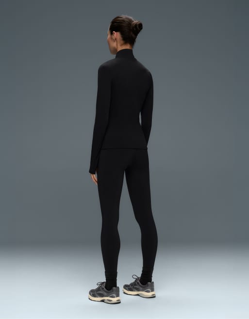 OYSHO - T-shirt de base zippé - Noir, 4 de 7