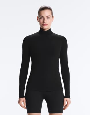 T-shirt de sous-vêtement à manches longues - Noir XS