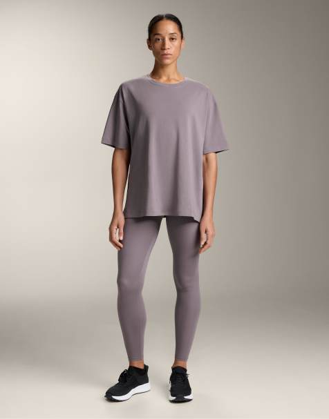 Oysho - T-shirt manches courtes en coton mélangé - Violet - view 1